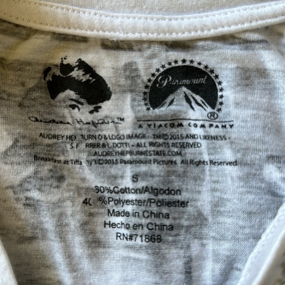 Audrey Hepburn Retro Graphic Black and White Print Tee - Picture 5 of 6